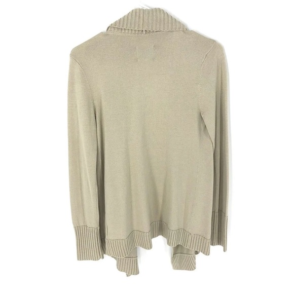 NWOT Kut From The Kloth  Amabelle Open Front Cardigan Sweater Ribbed Tan - Picture 4 of 9